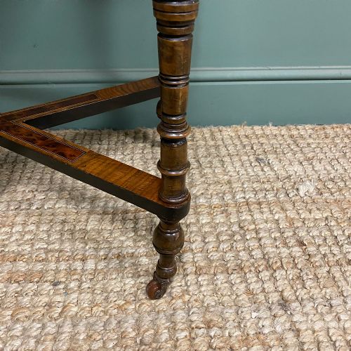FINE QUALITY ANTIQUE VICTORIAN WALNUT WORK TABLE - ADDITIONAL PHOTO 7