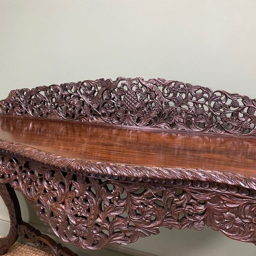UNUSUAL ANTIQUE CARVED BURMESE CONSOLE TABLE - ADDITIONAL PHOTO 2