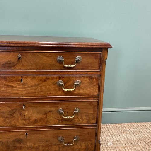 SMALL GEORGIAN DESIGN EDWARDIAN ANTIQUE CHEST OF DRAWERS - ADDITIONAL PHOTO 3