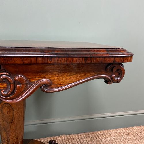 STUNNING ANTIQUE VICTORIAN ROSEWOOD CARD TABLE - ADDITIONAL PHOTO 2
