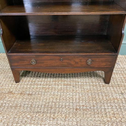 QUALITY SMALL MAHOGANY ANTIQUE WATERFALL BOOKCASE - ADDITIONAL PHOTO 2