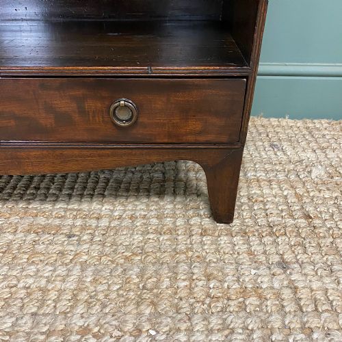 QUALITY SMALL MAHOGANY ANTIQUE WATERFALL BOOKCASE - ADDITIONAL PHOTO 4