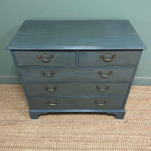 QUALITY ANTIQUE PAINTED GEORGIAN CHEST OF DRAWERS - ADDITIONAL PHOTO 2