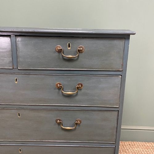 QUALITY ANTIQUE PAINTED GEORGIAN CHEST OF DRAWERS - ADDITIONAL PHOTO 4