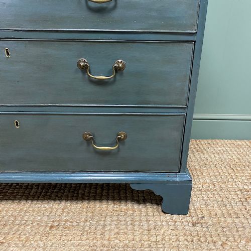 QUALITY ANTIQUE PAINTED GEORGIAN CHEST OF DRAWERS - ADDITIONAL PHOTO 5