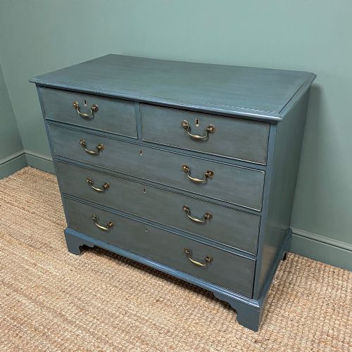 QUALITY ANTIQUE PAINTED GEORGIAN CHEST OF DRAWERS - ADDITIONAL PHOTO 6