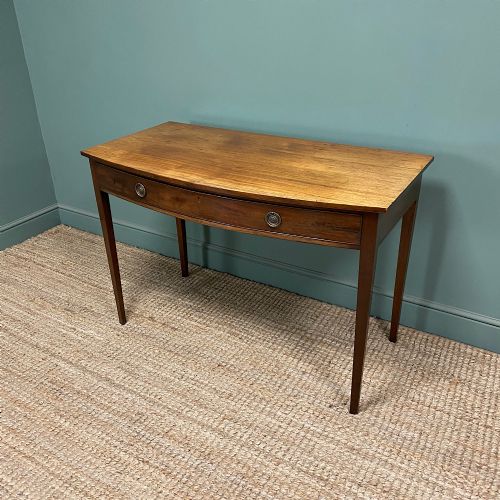 LARGE ANTIQUE BOW FRONT SIDE TABLE - ADDITIONAL PHOTO 1