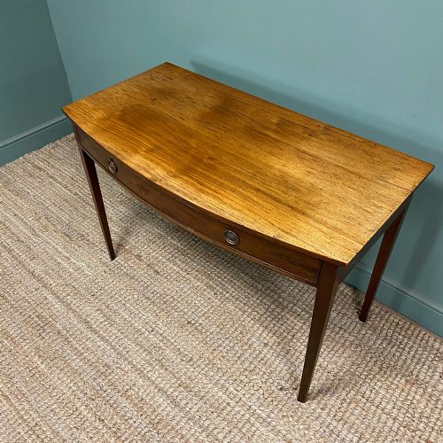LARGE ANTIQUE BOW FRONT SIDE TABLE - ADDITIONAL PHOTO 2