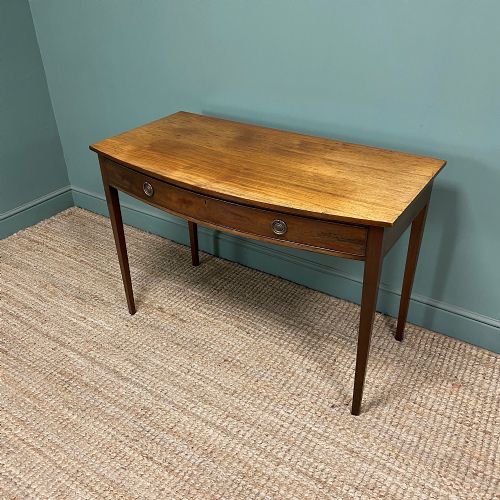 LARGE ANTIQUE BOW FRONT SIDE TABLE - ADDITIONAL PHOTO 5