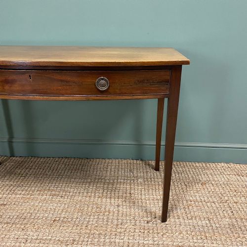 LARGE ANTIQUE BOW FRONT SIDE TABLE - ADDITIONAL PHOTO 6