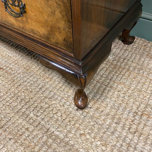 SPECTACULAR ANTIQUE EDWARDIAN WALNUT CHEST OF DRAWERS - ADDITIONAL PHOTO 1