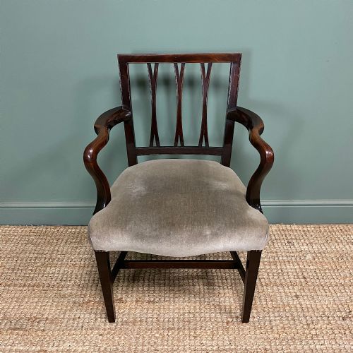 QUALITY PAIR OF ANTIQUE GEORGIAN CARVER ARM CHAIRS - ADDITIONAL PHOTO 2