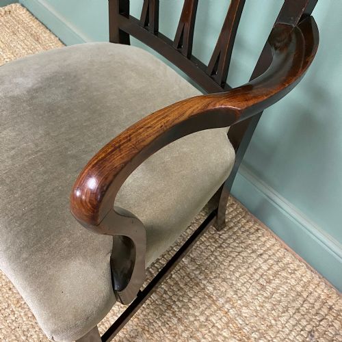 QUALITY PAIR OF ANTIQUE GEORGIAN CARVER ARM CHAIRS - ADDITIONAL PHOTO 3