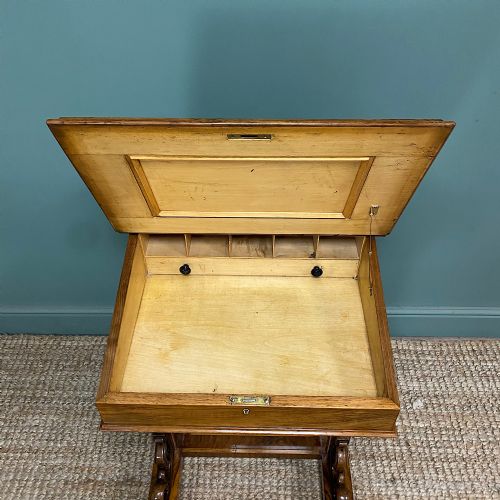 SPECTACULAR QUALITY ANTIQUE VICTORIAN WALNUT DAVENPORT DESK - ADDITIONAL PHOTO 1