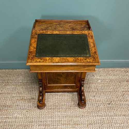 SPECTACULAR QUALITY ANTIQUE VICTORIAN WALNUT DAVENPORT DESK - ADDITIONAL PHOTO 5