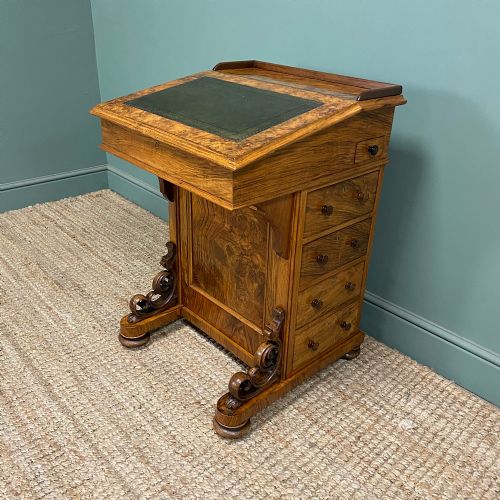 SPECTACULAR QUALITY ANTIQUE VICTORIAN WALNUT DAVENPORT DESK - ADDITIONAL PHOTO 7