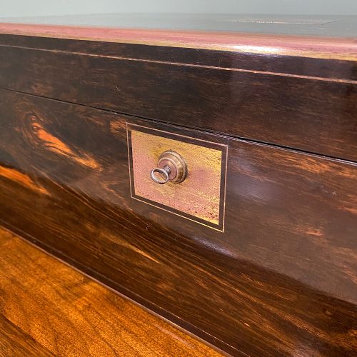STUNNING COROMANDEL ANTIQUE VICTORIAN WRITING SLOPE - ADDITIONAL PHOTO 5