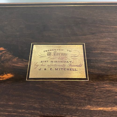 STUNNING COROMANDEL ANTIQUE VICTORIAN WRITING SLOPE - ADDITIONAL PHOTO 6