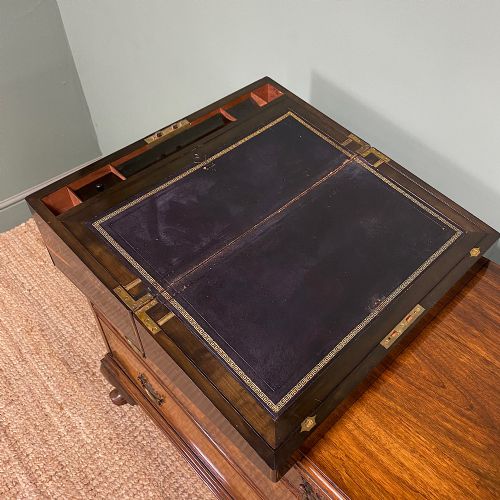 STUNNING COROMANDEL ANTIQUE VICTORIAN WRITING SLOPE - ADDITIONAL PHOTO 7