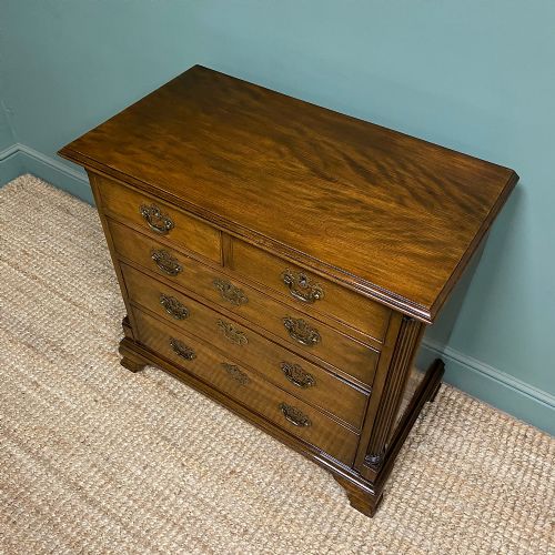 SPECTACULAR SMALL ANTIQUE GEORGIAN MAHOGANY CHEST OF DRAWERS - ADDITIONAL PHOTO 2