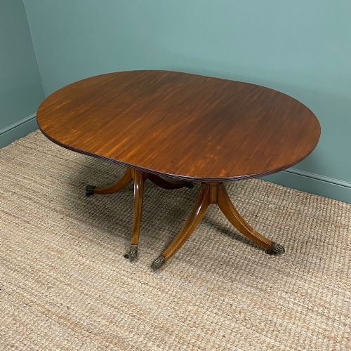 ANTIQUE MAHOGANY PEDESTAL DINING TABLE - ADDITIONAL PHOTO 6