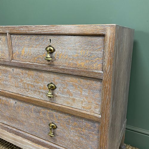 SUPERB HEALS DESIGN ANTIQUE LIMED OAK CHEST - ADDITIONAL PHOTO 1