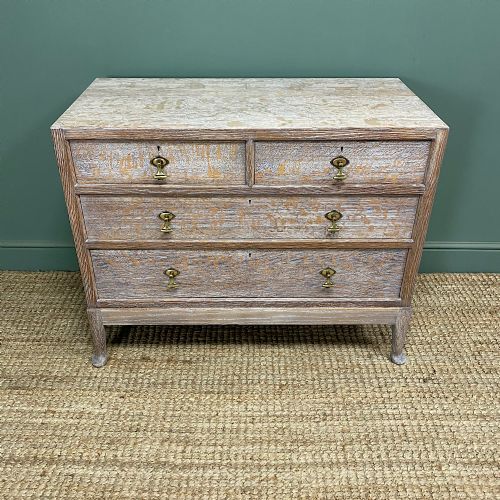 SUPERB HEALS DESIGN ANTIQUE LIMED OAK CHEST - ADDITIONAL PHOTO 2