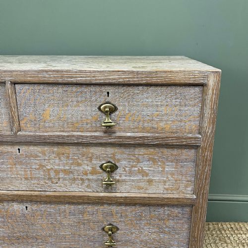 SUPERB HEALS DESIGN ANTIQUE LIMED OAK CHEST - ADDITIONAL PHOTO 3