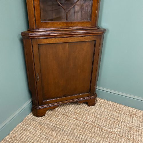 STUNNING EDWARDIAN ANTIQUE GLAZED CORNER DISPLAY CABINET - ADDITIONAL PHOTO 6