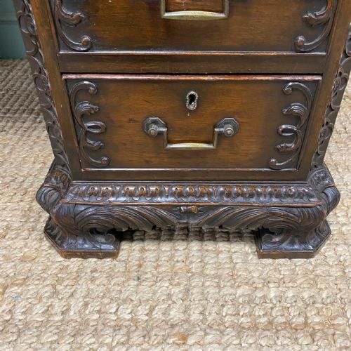 OUTSTANDING LARGE VICTORIAN MAHOGANY DESK - ADDITIONAL PHOTO 7