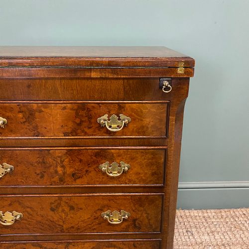 QUALITY WALNUT SMALL ANTIQUE CHEST OF DRAWERS - ADDITIONAL PHOTO 4