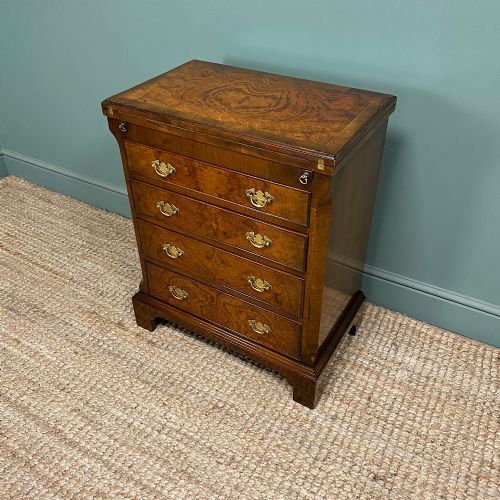 QUALITY WALNUT SMALL ANTIQUE CHEST OF DRAWERS - ADDITIONAL PHOTO 7