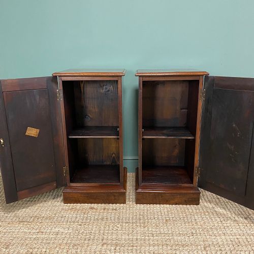 ANTIQUE VICTORIAN MAHOGANY PAIR OF BEDSIDE CABINETS - ADDITIONAL PHOTO 5