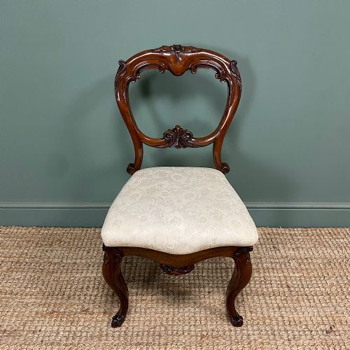 STUNNING SET OF 6 ANTIQUE VICTORIAN ROSEWOOD DINING CHAIRS - ADDITIONAL PHOTO 3