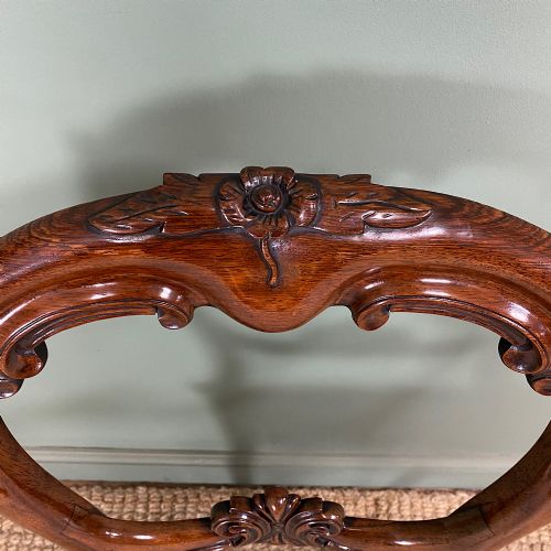 STUNNING SET OF 6 ANTIQUE VICTORIAN ROSEWOOD DINING CHAIRS - ADDITIONAL PHOTO 4