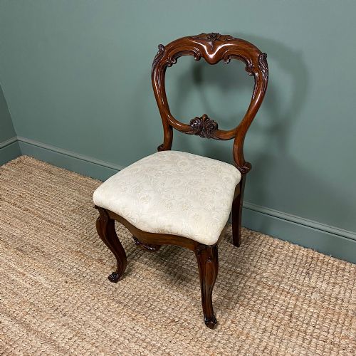STUNNING SET OF 6 ANTIQUE VICTORIAN ROSEWOOD DINING CHAIRS - ADDITIONAL PHOTO 8