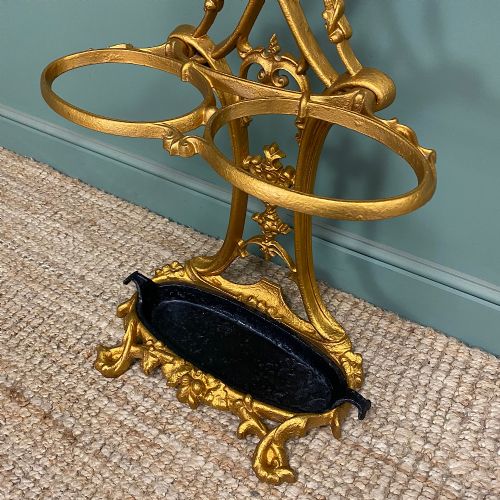 ANTIQUE VICTORIAN CAST IRON HALL STAND - ADDITIONAL PHOTO 5