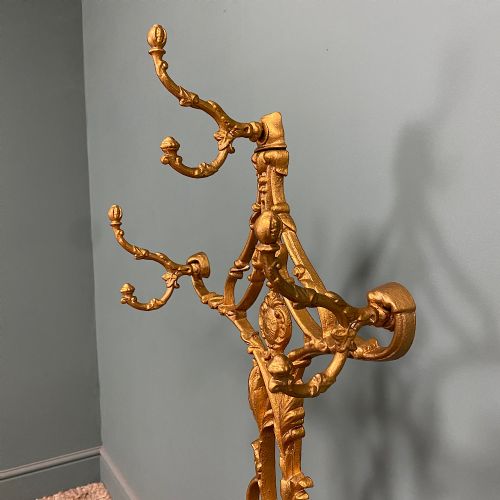ANTIQUE VICTORIAN CAST IRON HALL STAND - ADDITIONAL PHOTO 7