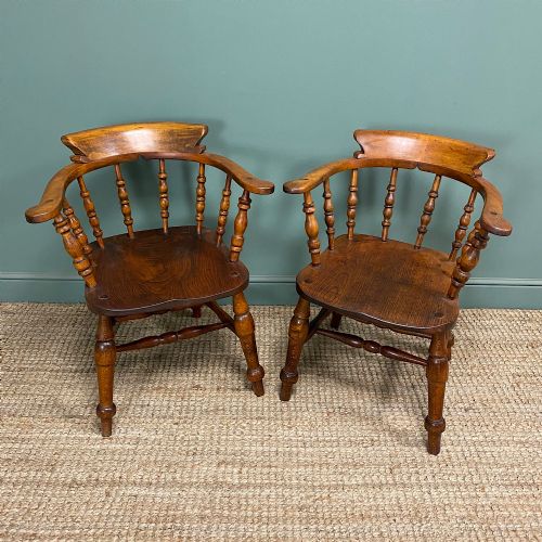 pair of antique victorian captains chairs - CATEGORY: ANTIQUE CHAIRS - DATED VICTORIAN