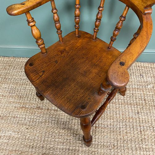 PAIR OF ANTIQUE VICTORIAN CAPTAINS CHAIRS - ADDITIONAL PHOTO 4