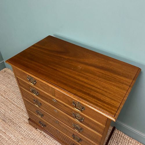QUALITY ANTIQUE EDWARDIAN MAHOGANY CHEST OF DRAWERS - ADDITIONAL PHOTO 1