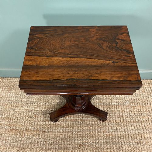 elegant antique regency rosewood games table - CATEGORY: ANTIQUE TABLES - DATED REGENCY