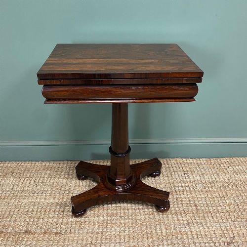 ELEGANT ANTIQUE REGENCY ROSEWOOD GAMES TABLE - ADDITIONAL PHOTO 1