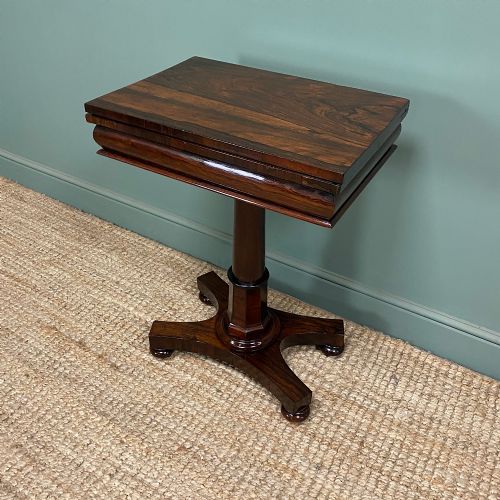 ELEGANT ANTIQUE REGENCY ROSEWOOD GAMES TABLE - ADDITIONAL PHOTO 8