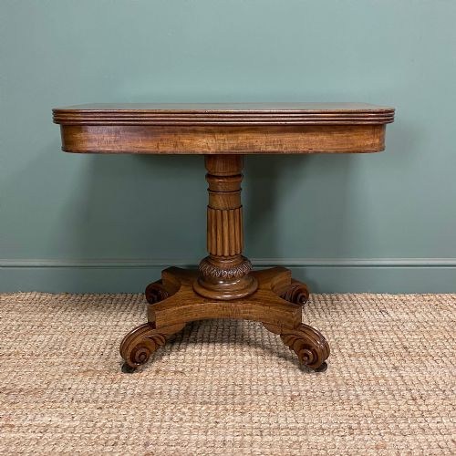 SPECTACULAR 19TH CENTURY ANTIQUE MAHOGANY TEA TABLE - ADDITIONAL PHOTO 2