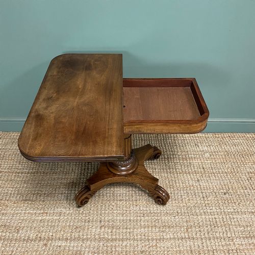 SPECTACULAR 19TH CENTURY ANTIQUE MAHOGANY TEA TABLE - ADDITIONAL PHOTO 3