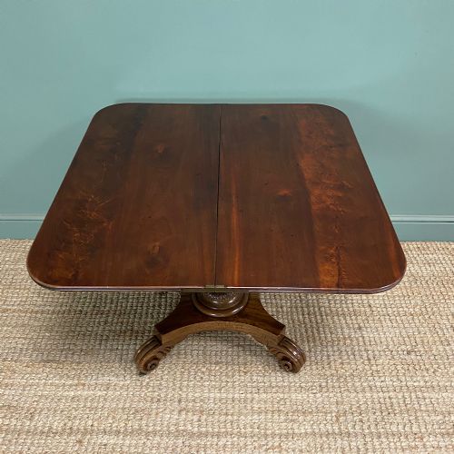 SPECTACULAR 19TH CENTURY ANTIQUE MAHOGANY TEA TABLE - ADDITIONAL PHOTO 4