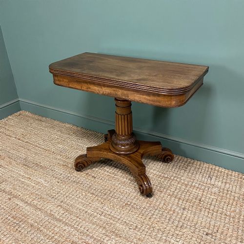 SPECTACULAR 19TH CENTURY ANTIQUE MAHOGANY TEA TABLE - ADDITIONAL PHOTO 6
