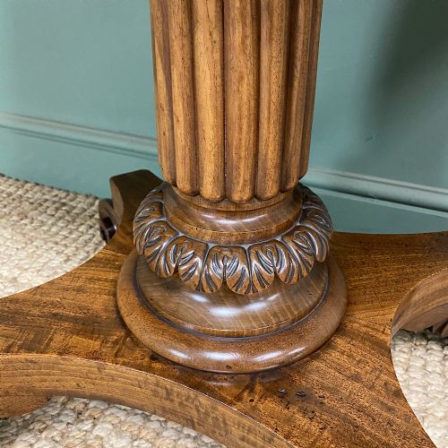 SPECTACULAR 19TH CENTURY ANTIQUE MAHOGANY TEA TABLE - ADDITIONAL PHOTO 7