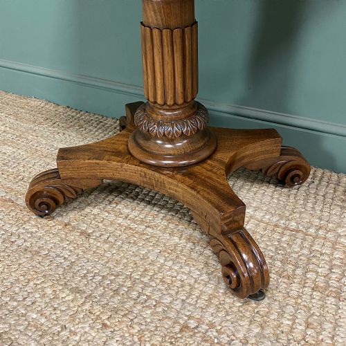SPECTACULAR 19TH CENTURY ANTIQUE MAHOGANY TEA TABLE - ADDITIONAL PHOTO 8